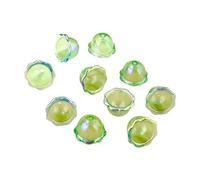 Fcnjsao Lot de 10 pendentifs élégants en acrylique avec cloches et pétales de fleurs pour bijoux et projets d'artisanat