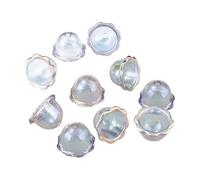 Fcnjsao Lot de 10 pendentifs élégants en acrylique avec cloches et pétales de fleurs pour bijoux et projets d'artisanat