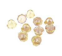 Fcnjsao Lot de 10 pendentifs élégants en acrylique avec cloches et pétales de fleurs pour bijoux et projets d'artisanat