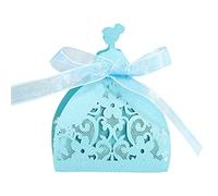 Fcnjsao Lot de 100 boîtes à bonbons creuses en dentelle florale pour fête de mariage