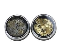 Fcnjsao Lot de 2 boîtes de breloques Steampunks en résine vintage avec engrenages et horloge UV - Pour remplissage de bijoux en résine époxy - Pour homme et femme