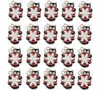 Fcnjsao Lot de 20 pendentifs en forme de chats sur le thème de Noël pour collier et bijoux