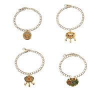 Fcnjsao Lot de 4 colliers pour animaux de compagnie - Avec cloches - Pour le Nouvel An - Pour petits chats et chiots