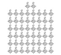 Fcnjsao Lot de 50 pendentifs en acier inoxydable pour collier et bracelet Accessoires faits à la main