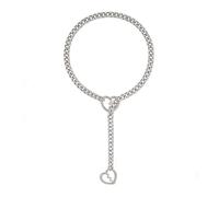 Fcnjsao Pendentif chagrin de cœur - Chaîne coulissante - Accessoire tendance - Pendentif chagrin d'amour, Cuivre