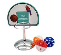 Fcnjsao Perroquet pour animal de compagnie Panier de basket-ball Accessoires Perruche Cloches Balles Puzzle Jeu Mâcher pour Jouets de Jeu Accessoires