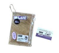 Fcnjsao Pochette à fermeture éclair en PVC transparent à la mode charme élégant organisateur de cartes photo porte-clés étui de protection portable pour carte photo, a