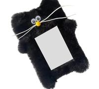 Fcnjsao Pochette en peluche confortable pour carte de repas d'étudiant, rangement compact, multi-usage, étui pour cartes d'étudiant, Noir , Beauté de masse