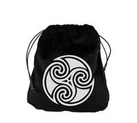 Fcnjsao Sac de rangement souple pour cartes de jeu de société avec cordon de serrage pour cartes oracles et runes, cadeau de voyage, pochettes à bijoux, pochette à cordon, Noir 5, Taille unique