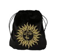 Fcnjsao Sac de rangement souple pour cartes de jeu de société avec cordon de serrage pour cartes oracles et runes, cadeau de voyage, pochettes à bijoux, pochette à cordon, Noir 9., Taille unique