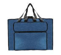 Fcnjsao Sac de transport portable pour peinture à l'aquarelle, planche à dessin, étui de rangement, petit dossier d'art avec poignée pour œuvres d'art sur toile, bleu