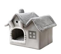 Fcnjsao Sommeil profond et chaud pour l'hiver Lit pour chat Panier à tapis Petits produits de maison pour chien Tente pour animaux de compagnie Nid de grotte confortable Intérieur chaud