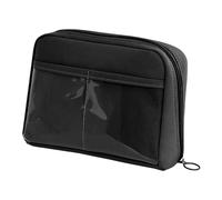 Fcnjsao Trousse à crayons de grande capacité avec 12 compartiments pour stylos, marqueurs, trousse de maquillage de voyage pour l'école et le bureau, Noir