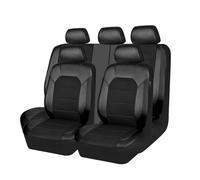 FCNNYBF Housses de Siège Voiture pour Alfa Romeo Junior 2024 2025, Cuir Couvre Sieges Avant et ArrièRe Étanche Respirant Protecteur Siège Accessories,Black