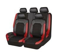 FCNNYBF Housses de Siège Voiture pour Dacia Logan I 2004 2005 2006 2007 2008, Cuir Couvre Sieges Avant et ArrièRe Étanche Respirant Protecteur Siège Accessories,Red