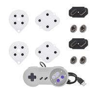 Fc'Noqgn 2 Jeux de Coussinets de Remplacement des Contacts de Boutons Coussinets de Boutons conducteurs en Silicone Pièce de réparation pour Manette Compatible avec la Manette Super Snes