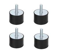 Fc'Noqgn 4pcs M6 Supports de Vibrations et d'amortisseurs en Caoutchouc avec Goujons filetés 0.79 x 0.39 in.
