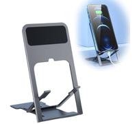 Fc'Noqgn Support de téléphone Portable, Support Pliable en APS Ajustable pour Bureau Support de Voyage Portable Accessoires de Bureau compatibles pour iP14 13 Pro Samsung S23 A53 Switch Gris