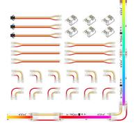 FCOB COB 3PIN 10mm SPI RGB Kit de Connecteurs LED Transparents Connecteurs en L(L/R)Connecteurs Unilatéral/Belvédère avec fil Connecteur Platine à fil avec SM femelle Connecteurs Platine à Platine