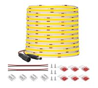 FCOB COB Bande LED Blanc Chaud 2700K 320LEDs/m 10M 24V 8mm CRI90+ Flexible