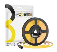 FCOB COB Bande LED Blanc chaud 3000K 5M DC12V 5mm 480LEDs/m CRI90+ flexible | haute densité Variable CE UL LED Luminosité uniforme pour Armoire décoration DIY(Ne contient pas Contrôle＆Alimentation)