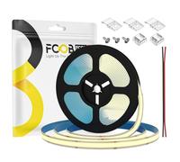 FCOB COB Bande LED Blanc Naturel 4000K 480LEDs/m 5M DC24V IP65 Etanche 8mm Large CRI90+ Flexible Haute Densité Réglable Uniform pour DIY Décoration(Ne contient pas d'alimentation Contrôle)