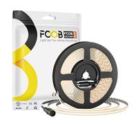 FCOB COB Bande LED Blanc naturel 4000K 5M 12V 5mm 480LEDs/m CRI90+ flexible | haute densité Variable CE UL LED Luminosité uniforme pour Armoire décoration DIY(Ne contient pas Contrôle＆Alimentation)