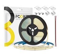 FCOB COB Bande LED Flexible Haute Densité Blanc Chaud 2700K 320LEDs/m 5M DC24V 8mm CRI90+ Variable LED Uniforme IP30 Non Étanche pour Décoration Intérieure(Sans Contrôleur ni Alimentation)