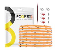 FCOB COB Orange Flexible Haute Densité Bande LED 480LEDs/m 9W/m 16.4FT/5M DC12V 8mm Large CRI90+ Dimmable Uniform LED Light pour le bricolage décoration(Ne contient pas d'alimentation＆Contrôle)