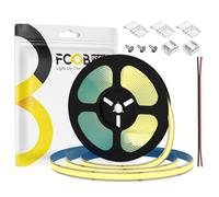 FCOB COB Ruban LED Blanc Chaud 3000K 480LEDs/m 5M DC24V IP65 Etanche 8mm Large CRI90+ Flexible Haute Densité Réglable Uniform pour DIY Décoration(Ne contient pas d'alimentation Contrôle)