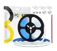 FCOB COB Ruban LED Blanc Froid 6000K 480LEDs/m 5M DC24V IP65 Etanche 8mm Large CRI90+ Flexible Haute Densité Réglable Uniform pour DIY Décoration(Ne contient pas d'alimentation Contrôle)