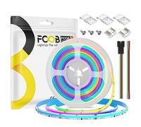 FCOB COB WS2811 IC RGB Bande LED Adressable DC24V 7.5m 630LEDs/M 10mm PCB blanc Couleur de Défilement LED Haute Densité Câble IP30 pour la Décoration Intérieure(Sans Contrôleur ni Alimentation)