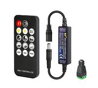 FCOB Mini contrôleur gradation RF 14 boutons 3014 5630 5730 3528 Bande LED | DC5V/DC12V/DC24V Interrupteur gradateur Mode luminosité Mode effet Contrôleur de gradation LED sans fil(couleur unique)