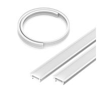 FCOB T2010 1M Profilé/Goulotte en Silicone Néon Blanc Lait 120° Éclairage par Réflexion Flexible DIY pour Bandes LED COB/SMD ≤18mm (Bandes LED Non Incluses)