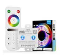 FCOB WiFi Bluetooth Contrôleur SP530E+RB3 2.4G télécommande RF RGB RGBW Kit | Compatible Alexa Google Assistant pour WS2811 WS2812B WS2814 SK6812 etc RGB RGBW COB SMD PWM SPI Bande LED DC5V DC12V DC24V