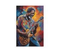 FCOJE Poster sur toile Blues Guitarist Luther_Allison (3) - Décoration murale pour chambre à coucher, bureau, cuisine, cadeau - 40 x 60 cm