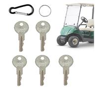 FCOUIID Clés d'allumage de Remplacement de clé de Chariot de Golf pour EZGO (1982-Up) gaz et Chariot de Golf électrique, Code 1919, avec Porte-clés (5 pièces)