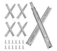 FCOUMY Glissiere pour Tiroir 40,6 cm, Extension Complète Avec Glissières à Roulement à Billes, Coulisse Tiroir 100 lb de Capacité 4 paires (8pcs)