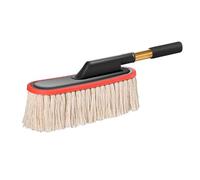 FcQ319 Plumeau de voiture avec poignée télescopique extensible pour l'extérieur des voitures avec long manche pour nettoyer les voitures (beige, 53 cm)