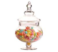 FCQLFYF Pot à Bonbons, Bocal en Verre à Bonbons avec Couvercle, Récipient de Conservation Alimentaire Réutilisable pour Biscuits, Desserts, Gelées, Chocolat, Guimauves, Fêtes, Mariages