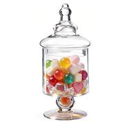 FCQLFYF Pot à Bonbons, Bocal en Verre à Bonbons avec Couvercle, Récipient de Conservation Alimentaire Réutilisable pour Biscuits, Desserts, Gelées, Chocolat, Guimauves, Fêtes, Mariages