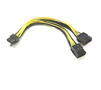 FCQLR pour Dual 8pin Female to 8Pin Male Graphics Power Supply Câble 8 pin to 8 pin Extension Câble 8P One Minute Two 0.2m