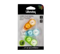 [FCR040092-3] WONDAY Lot de 3 Blisters de 3 Mini Ruban de Correction frontaux...