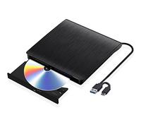 FCRB Lecteur CD/DVD Externe USB 3.0 et Type C Portable DVD-RW Graveur CD, Plug and Play pour PC, Laptop, Desktops, Windows 10/8 / 7 / XP/Vista/Linux/Mac OS