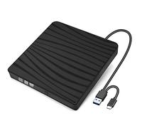 FCRB Lecteur CD/DVD Externe, USB 3.0 Type-c Graveur Enregistreur Portable RW/ROM Mince Transmission Rapide pour Windows 11/10/8/7/XP/Vista/Mac OS