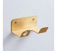 FCS Bathroom Support Sèche Cheveux Mural, Porte Sèche Cheveux en Laiton Étanche Fit pour la Plupart des Sèche Cheveux, Or