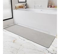 FCS Bathroom Tapis de bain en terre de diatomée douce, absorbant l'eau, séchage rapide, tapis antidérapant en terre de diatomée, pour cuisine et salle de bain (taille : 40 x 120 cm, couleur : gris)
