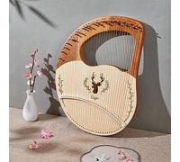 FCSHFC Lyre Harp 19, 21, 24, 27, 32 Cordes Professionnel Instrument à Cordes Portable Harpe Lyre Avec e Réglage, Manuel, Corde De Rechange, Et Choisissez (Color : 32-String Boxed - Spruce Logs)