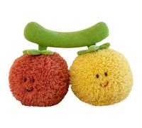 FCTREE Peluche mignonne en forme de tomates végétales, légumes vivants, jouet en peluche à fruits, cadeau classique pour enfants, 17,8 cm