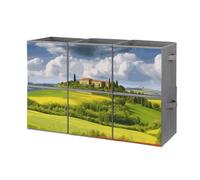 FCTVSKLN Lot de 6 paniers de rangement imprimés Tuscany Spring avec poignées, sacs de rangement pour l'organisation